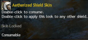 MMOJUGG Guild Wars 2 US Aetherized Shield Skin Details View of Item Function and Use